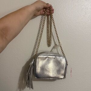 Victoria Secret Crossbody Silver Purse